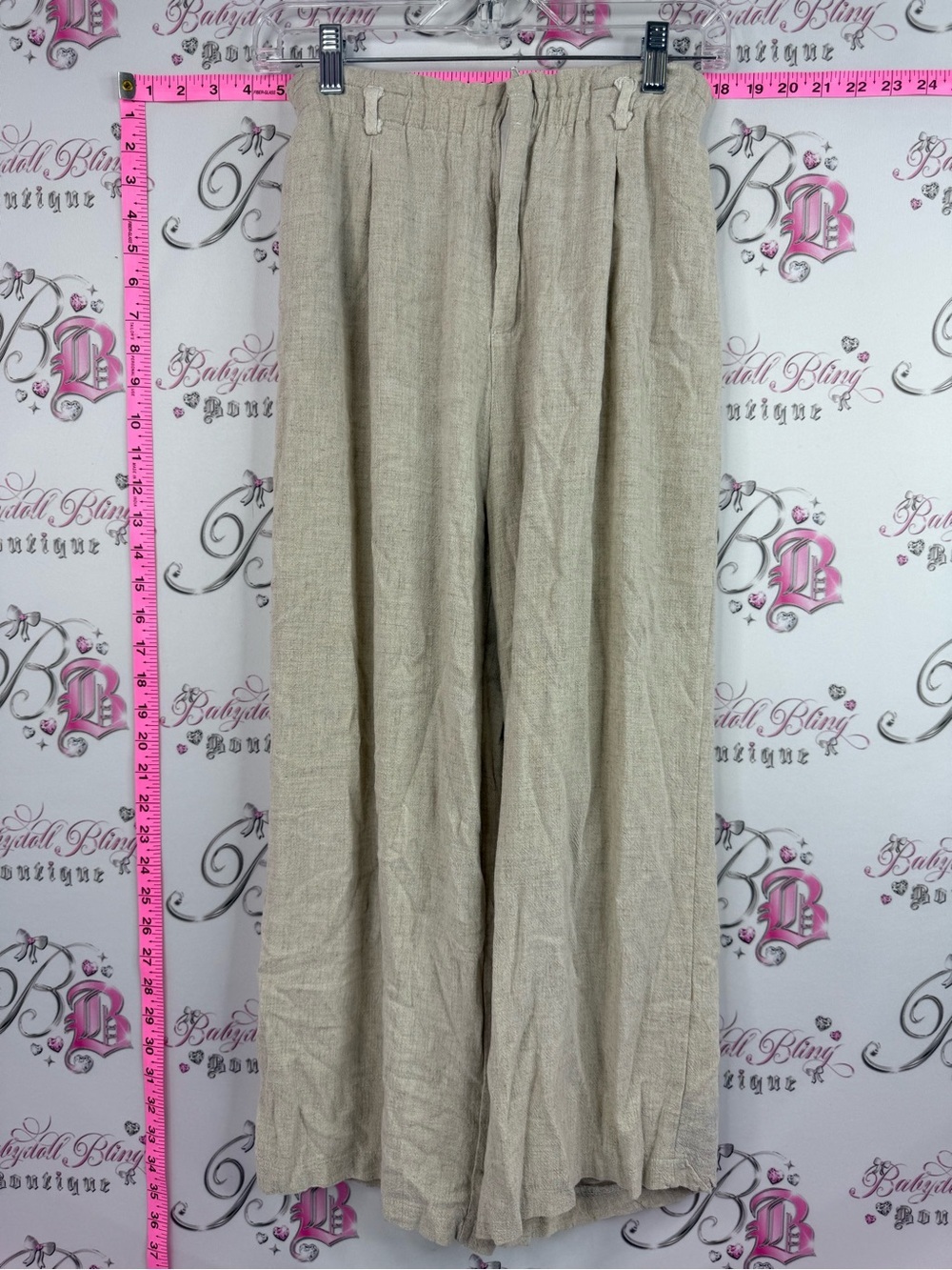 Pants wide leg lightweight Women's Wide-Leg bottoms Pants in Light Beige